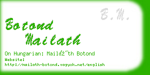 botond mailath business card